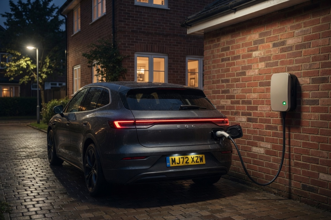 Electric car charging overnight on Octopus Intelligent Go tariff at 7p per kWh