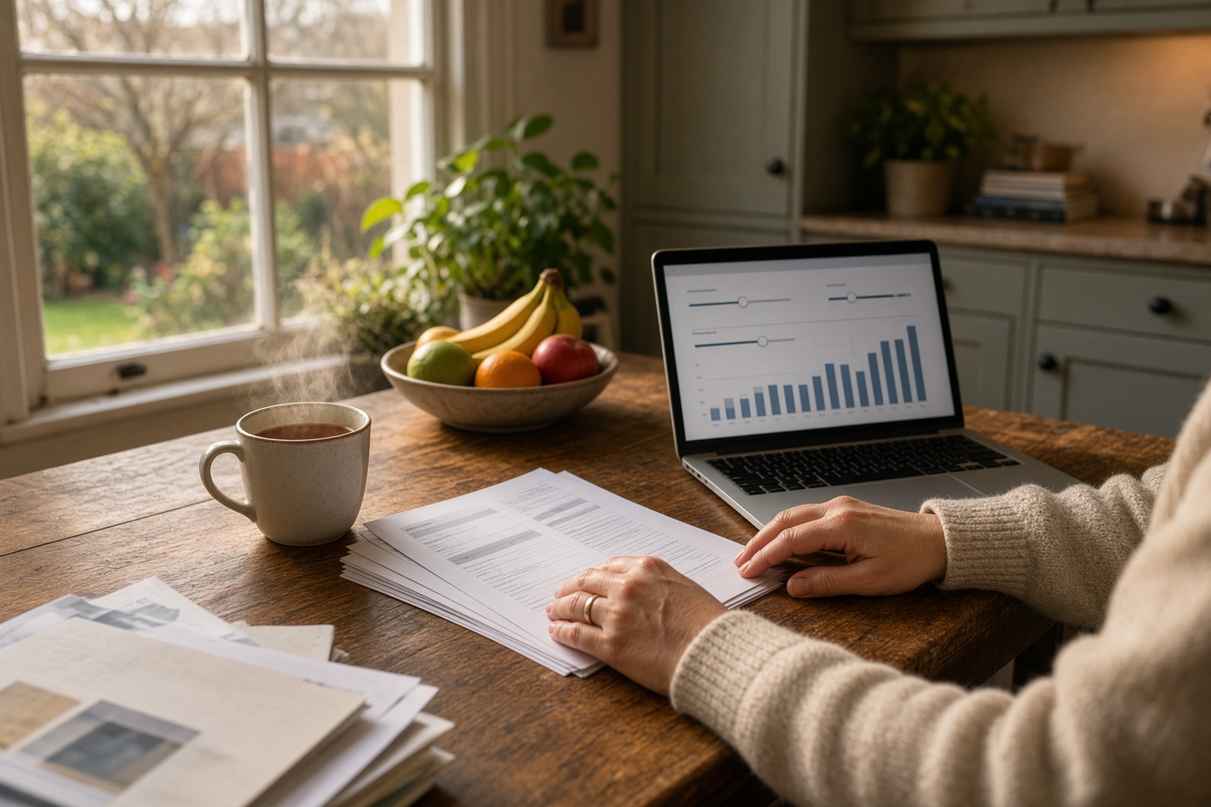 Warm Homes Loan Scheme UK — homeowner reviewing financing options for a heat pump or solar installation